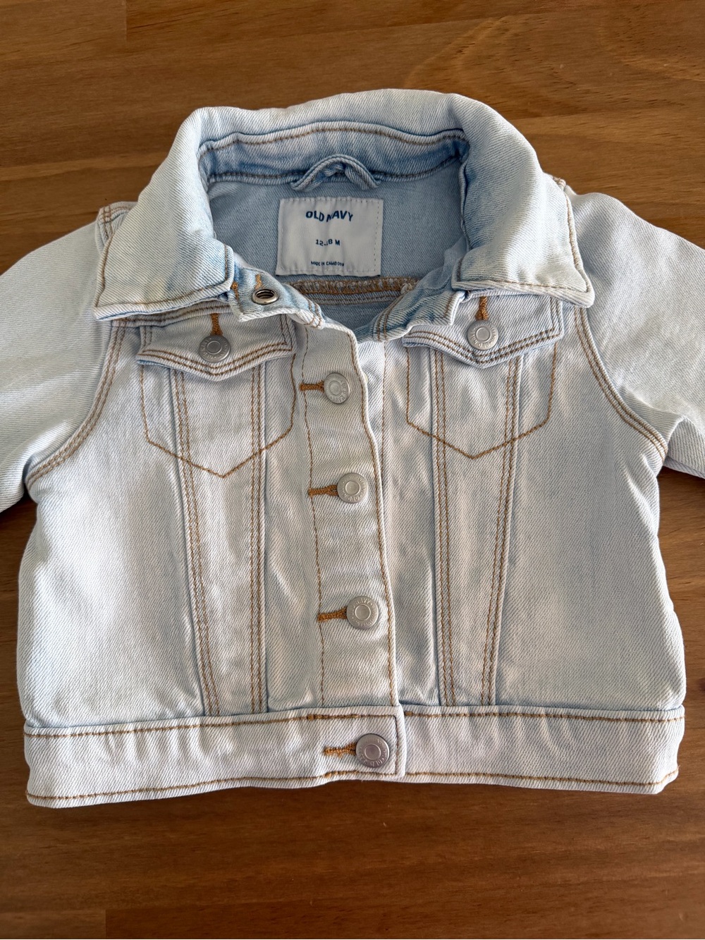 Old Navy Pale Blue Denim Jacket for Kids Size 12-18M - Picture 4 of 7
